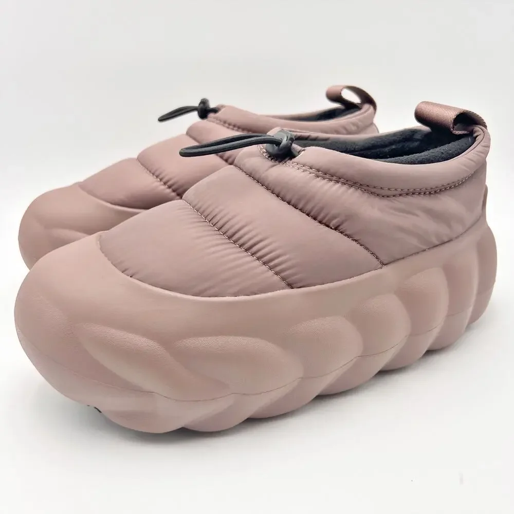 Crocs Womens Overpuff Shorty Booties Size 9 EU 39.5 Truffle Mauve NIB
